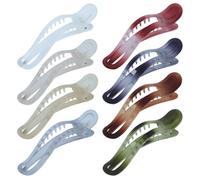 Veemoon Acrylic Hair Clips Comfortable and Stylish Jaw Clips 8pcs for Thick Hair Random Color Accessories for Women Suitable for Long during Washing Your Face Or Taking A Bath