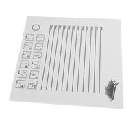 Veemoon Acrylic Lash Tray with Integrated Scale Transparent Eyelash Storage Board for Professional Extension Display and Accurate Measurement White Large