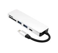 Veemoon Adapter Hub Usb Card Reader Compact Design for Daily Use Media Access Silver