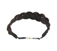 Veemoon Adjustable Brown Braided Hair Headband for Women, Handmade Chunky Wide Plaited Fishbone Braid with Magnetic Fastener, Low Maintenance High-temperature Fiber Hairband