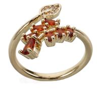 Veemoon Adjustable Delicate Flower Ring for Women, Metal Minimalist Geometric Leaf and Flower Design, Comfortable Wear Suitable for Formal Events and Casual Outings