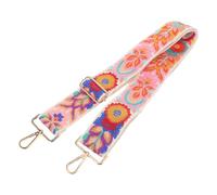 Veemoon Adjustable Embroidered Floral Purse Strap Replacement with Wallet Functionality, Retro Polyester Crossbody Bag Strap for Shoulder Use at Festivals, Suitable for Men and Women