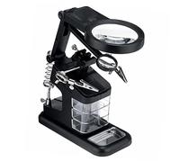 Veemoon Adjustable Soldering Clamp Magnifying Glass Station Desk Led Lighting for Soldering Model Making and Repair Work