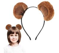 Veemoon Adorable Fuzzy Bear Ears Headband for Costume Parties Cosplay Events Everyday Fashion Soft Makeup Headband present for Animal Lovers Photo Booth Props