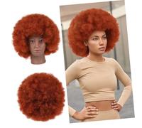 Veemoon African Curly Wig Ladies Wigs for Black Women for Women for Party High Temperature Wire Brown