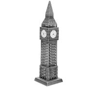 Veemoon Alloy England Architecture Building Model London Big Clock Tower Buildings Famous Landmark Model Early Educational Toy for Birthday Party Gifts Silver