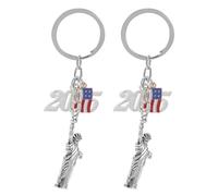 Veemoon America Flag Keychain Statue of Keyring Fashionable Keyring Decoration Souvenir for Travelers