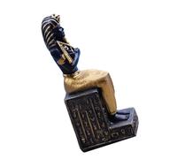 Veemoon Ancient Egyptian Pharaoh Resin Figurine Statue, Desktop Ornament for Home Office Decor, Collectible Egyptian Model with Pharaoh Headpiece, Mythology Craft Sculpture