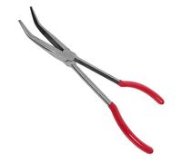 Veemoon Angled Crucible Fire Pliers for Jewelry Making Mini Bent Nose Wire Bending Tools with Durable Treated Surface Flexible Use for Melting Bowls and Gold Striking Craft