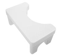 Veemoon Anti-Skid Toilet Step Stool for Adults, Plastic Bathroom Footstool Non-Slip Thickened Design, White Potty Stool Suitable for Home Toilet Squatting and Pregnancy Support