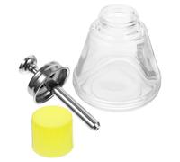 Veemoon Anti-Static Push Type Alcohol Bottle Glass Container for Salon Use, Press Dispensing Storage Bottle Lid, Suitable for Beauty and Cleaning Applications