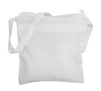 Veemoon Anti-Static Small Makeup Bag with Two Zippered Pockets, Lightweight Polyester Fiber Single Layer Tote, Easy to Carry Storage Bag for Makeup and Gym Use