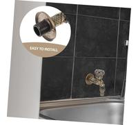 Veemoon Antifreeze Wall Mounted Dragon Faucet Antique Brass Single Hole Basin Tap for Bathroom Kitchen Outdoor Garden Pools Vintage Water Spigot with Unique Dragon Design