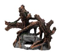 Veemoon Aquarium Resin Hollow Tree Trunk Hideout, Artificial Driftwood Log Decoration for Fish Tank, Betta Fish and Shrimp Cave Ornament for Aquatic Landscaping