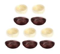 Veemoon Artificial Bird Nest Mini Garden Decor Unique Creative Design Jute Material 13X13X5Cm Centerpiece for Craft Projects and Photography Props