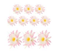Veemoon Artificial Flower Hair Clips Lightweight Plastic and Metal 10pcs for Women Floral Barrettes with Realistic Pink Spider Lily and White Plumeria Design, for Luau Festivities