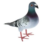 Veemoon Artificial Foam Pigeon Model Realistic Feathered Pigeon Decor Feel Like Standing Bird Ornament Cute Table Fake Bird Figurines for Indoor Outdoor Garden Home, Truly Size Random Style