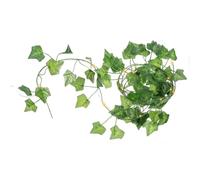 Veemoon Artificial Garland with LED String Lights, Green Plastic Vine Lamp String for Yard and Home Decoration, Decorative and Beautiful Battery Operated 2aa Lights
