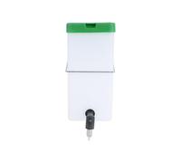 Veemoon Automatic 1l Rabbit Water Bowl with Drinking Nozzle, Pet Water Fountain for Small Animals, White and Green Watering Feeder Suitable for Cages and Outdoor Use