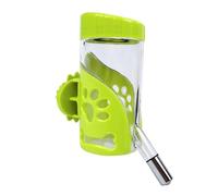 Veemoon Automatic Hanging Pet Water Dispenser Green Drinking Feeder for Dogs and Cats No-spill Design Keeps Fur Dry Easy to Clean Travel and Cage Accessory