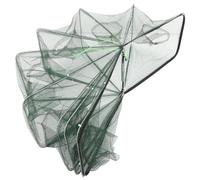 Veemoon Automatic Telescopic Fishing Shrimp Trap Mesh Trap Net 31.5x31.5x9.84 Inch Floating Circle 8 Holes 360° Design High Precision Nylon Mesh Elastic Material Portable Freshwater