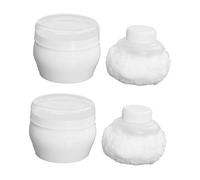 Veemoon Baby Powder Puff Body Powder Puff 2 Sets Portable Container for Travel and Home Use Infant Cosmetic Talcum Dispenser