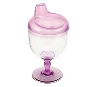 Veemoon Baby Sippy Cup Glass, Baby Sippy Cup Goblet Plastic Wine Glass Sippy Cups for Toddlers 1-3 Great for Your Princess Holiday Birthday Party