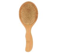 Veemoon Bamboo Hair Comb with Massage Cushion Detangling Scalp Massager for Women Smooth Polished Teeth Prevent Hair Damage Natural Barber Brush Styling