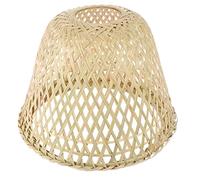 Veemoon Bamboo Lampshade Woven Light Cover Natural Material Home Light Accessory for Lamp Shade Lampshades Boho Style Rattan Lamp Shade
