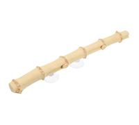 Veemoon Bamboo Reptile Tree Branch with Suction Cup for Lizards and Reptiles Lightweight Design for Pet Cage Keeps Your Pet Healthy and Active Khaki Colour