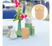 Veemoon Bamboo Toothpick Holder Storage Box Rustic round Toothpick Dispenser Container for Kitchen Dining Table Use