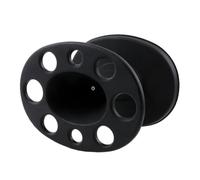 Veemoon Barber Scissors Organizer Rack with Multi-Hole Hair Comb Holder, Black Desktop Shear Storage Stand for Hair Cutting Tools and Barber Accessories