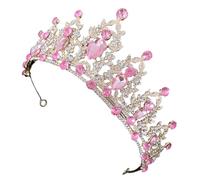 Veemoon Baroque Crown Tiara Wedding Headpiece for Future Bride, 16X16Cm, Chic Hair Decor for Anniversary and Prom Events