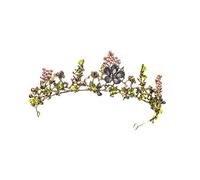 Veemoon Baroque Rhinestone Tiara Crown Elegant Hair Accessory for Weddings Birthdays Parties Stunning Bridal Headpiece with Sparkly Accents for Photography Special Occasions