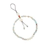 Veemoon Beaded Phone Lanyard Charm Bodhi Stone Detachable Wrist Chain | Retro Chinese Style, Fits Cellphone and Music Player, Practical Anti-loss