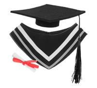 Veemoon Bear Doll Graduation Hat Set Collar Hat Certificate Graduation Outfit for Teddy Bear Doll Dress up Cap Collectible