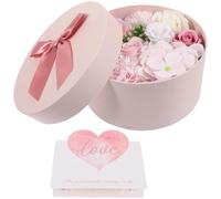 Veemoon Beautiful Luxury Wrapping Packaging with Valentine's Day Mother's Day Soap Flower Box Simulated Soap Flowers Lightweight and Safe Decorative Ornament Random Color for