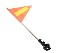 Veemoon Bike Safety Flag with Stainless Steel Telescopic Pole, Reflective Orange Triangle Warning Flag for Wheelchairs, Scooters, and Bicycles, Medium Size for Enhanced Visibility