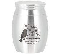 Veemoon Bird Cinerary Casket Parrot Cremation Tank Stainless Steel Memorial Hard Structure Lightweight Silver Urn for Pet Bird Remembering past Pets Minimalist Design