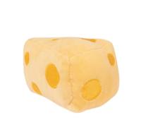 Veemoon Bite-resistant Catnip Plush for Cats Chewing and Tooth Grinding Interactive Pet Plaything Yellow Cheese Shape for Indoor Activity and Bad Biting Behavior Relief