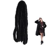 Veemoon Black 3 Meter Plush Strip Fluffy Trim Faux Ribbon DIY Clothes Classic Stylish Unique Design Suitable for Skill Levels Christmas Craft Sewing Decoration