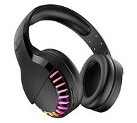 Veemoon Black Dual-mode Rgb Head-mounted Gaming Headset for Mobile Phone | Abs Build, Dc 5v Power, 2.401-2.480ghz Spec, 20hz-20khz Range, 10m Distance, 25h Time