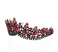 Veemoon Black Tarnish Resistant Rhinestone Bridal Tiara Crown Lightweight Wedding Hair Accessory for Banquets and Parties Design with Unique Craftsmanship