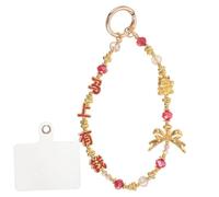 Veemoon Blessing Maneki Neko Phone Charm Strap with Crystal Beads, Year of Horse Mobile Phone Lanyard Wristlet, Cellphone Strap Cord for 2026 Feng Shui Accessories