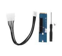 Veemoon Blue M.2 Ngff to Pci-e Adapter Card with 1x to 16x Adapter Cable and Small 4pin Power Cord, Abs Material, Special Design for SSD Interface Conversion and Replacement of Old or Random Color
