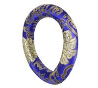 Veemoon Blue Silk Singing Bowl Pad Cushion for Meditation Round Crystal Sound Bowl Mat Suitable for Tibetan and Buddhist