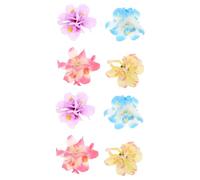 Veemoon Bohemian Orchid Hair Clips Floral Barrettes Lightweight Comfortable Fit for Tropical Beach Parties Weddings Vacation Dual Color Blue Purple Pink Artificial Flower Accessories