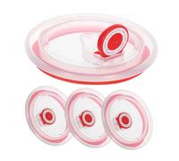 Veemoon Bowl Cover Stainless Steel Sealing Lids for Microwave Oven Heating Keep Fresh Food Storage Bowl Covers for Kitchen and Home