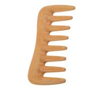 Veemoon Boxwood Wide Tooth Comb for Scalp Massage Static Reducing Smooth Finish Gentle Rounded Teeth for All Hair Types Compact Portable Hair Styling Tool for Head Relaxation