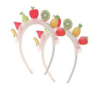 Veemoon Boys and Girls Fruit Headbands 2pcs Pineapple Watermelon Hair Accessories with Sequin Mesh Lace Party Hairbands for Girls Tropical Carnival Holiday